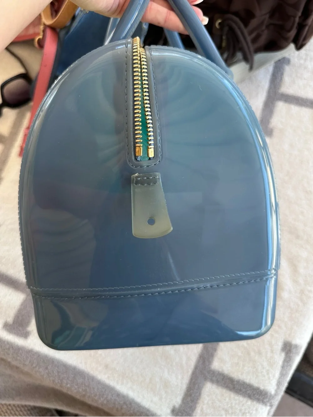 Large size blue furla candy bag